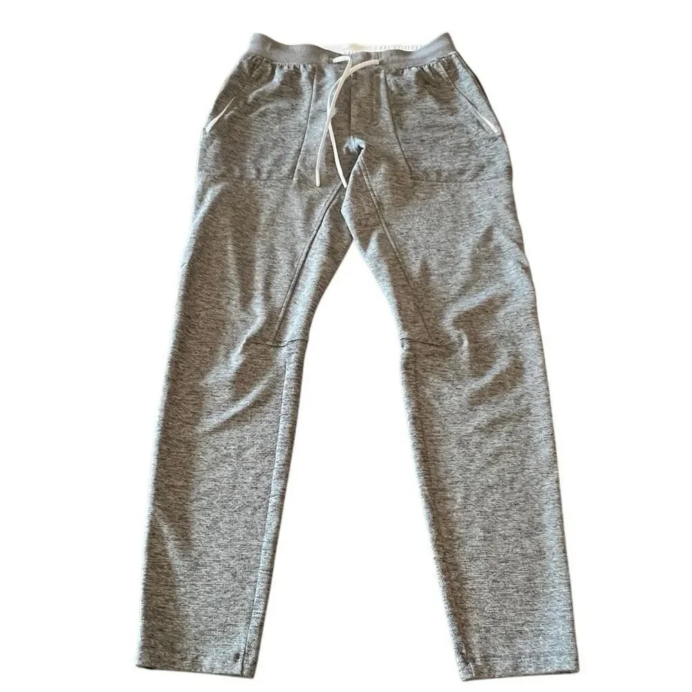 Lululemon Men's Stretch Textured Knit Tech Jogger Pants Heather Gray Size Medium